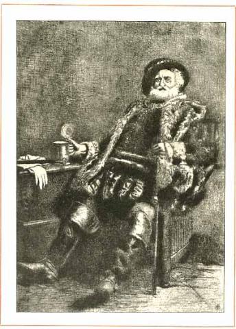 Charles Fisher as Falstaff in Merry Wives of Windsor (1872, revived 1884).