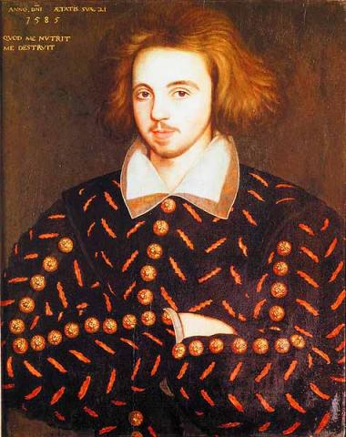 Probable Portrait of Christopher Marlowe (1564 - 1593)