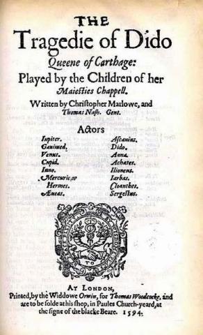"Dido" Title Page (1594 Edition)