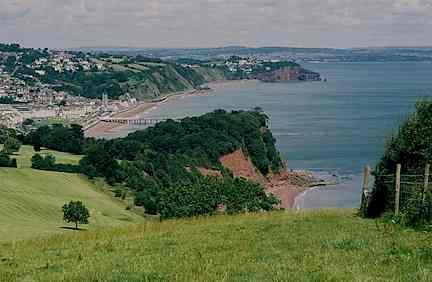 Teignmouth: Estuary of Teignmouth Seen From Above Shaldon Across The Ness
