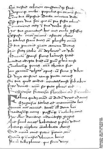 Handwriting of Francesco Petrarch