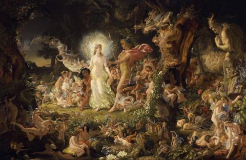 A Midsummer Night's Dream, The Quarrel of Oberon and Titania by Joseph Noel Paton, 1849