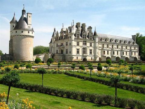 Château de Chenonceau - West View From The Catherine de Medici Gardens