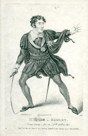Hamlet, Edmund Kean as Hamlet, Drury Lane Theatre, 1814