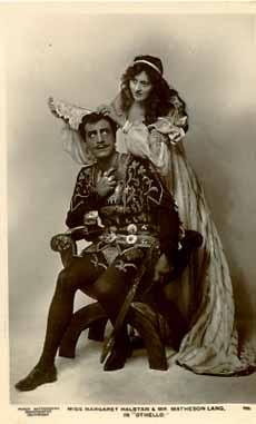 Othello: Margaret Halstan (1879-1967) as Desdemona and  Matheson Lang (1879-1948) as Othello