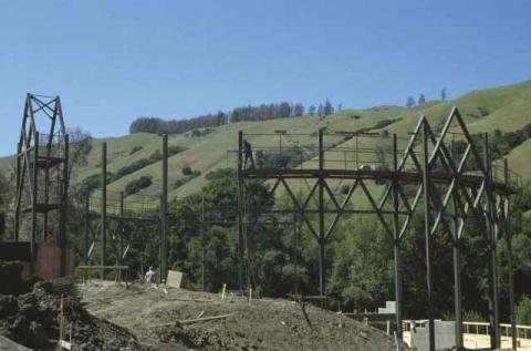 The Construction in Orinda of the Bruns Theatre of the California Shakespeare Festival. It opened in 1991.