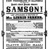 Poster for the first California performance (1863) of Handel's setting of Milton's drama, "Samson Agonistes"