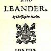 "Hero and Leander" Title Page (1598)
