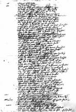 A page from the Foul Papers of the play "Sir Thomas More," probably in Shakespeare's hand