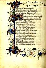 A Page From Chaucer's Translation of The Romaunt of the Rose