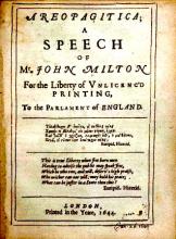 Milton's Areopagitica: a Prose Pamphlet Advocating Free Speech (1644)