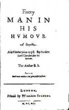 "Every Man in his Humour" Title Page