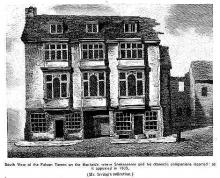 The Falcon Inn near the Globe Theatre (1805)