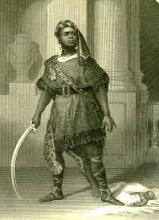 Titus Andronicus: Ira Aldridge (1807-67) as Aaron the Moor