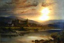 Tintern Abbey and the River Wye by Benjamin Williams Leader (1831-1923)